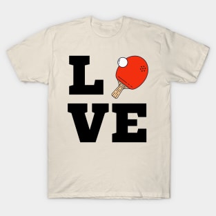 I Love Ping Pong Red - Pingpong Table Tennis Player Athlete Sports Lover T-Shirt